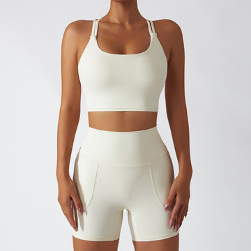 wholesale high waist short workout sets